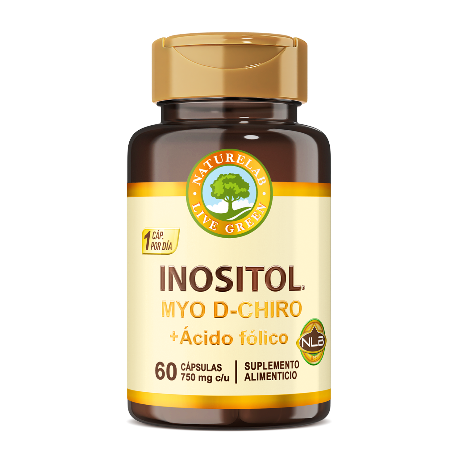 Naturelab® Inositol Myo D-chiro  + Ácido Fólico 6 Cápsulas
