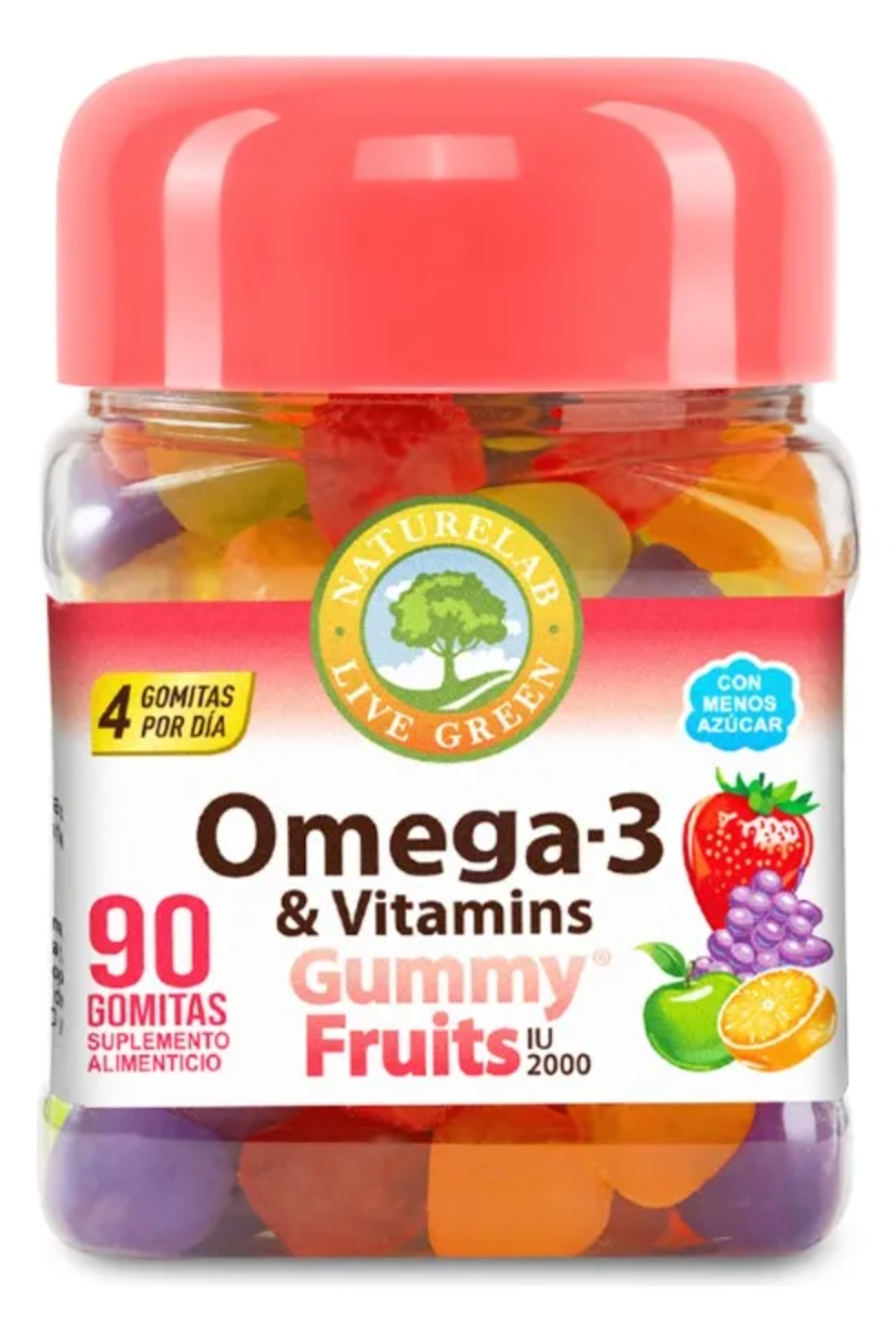 Naturelab® Omega 3 & Vitamins Gummy Fruits 90 Gomitas