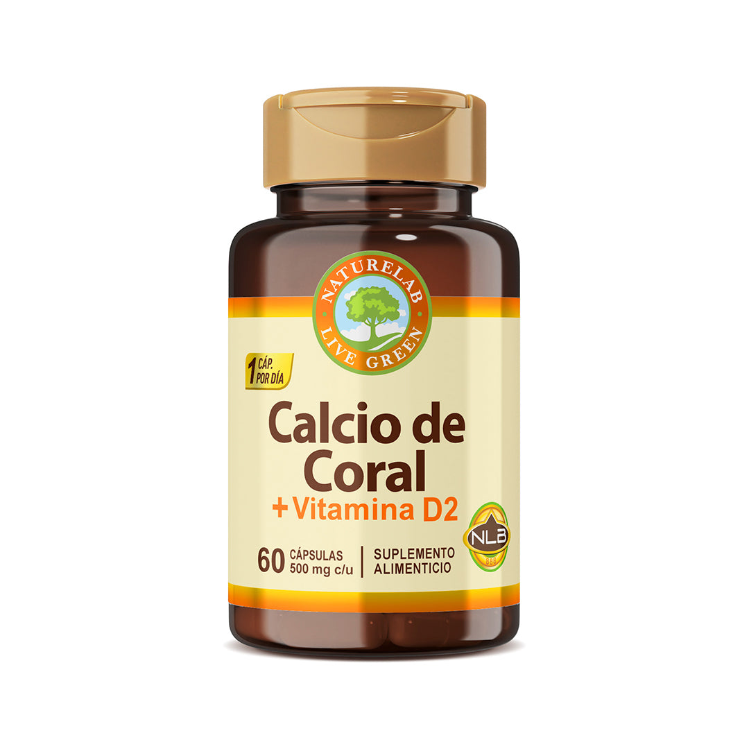 Naturelab Calcio de Coral + Vitamina D2® 60 cápsulas
