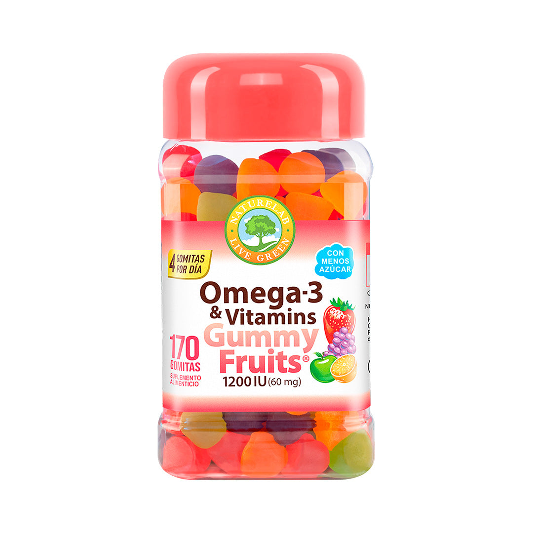 Naturelab Omega-3 & Vitaminas Gummy Fruits® 170 gomitas