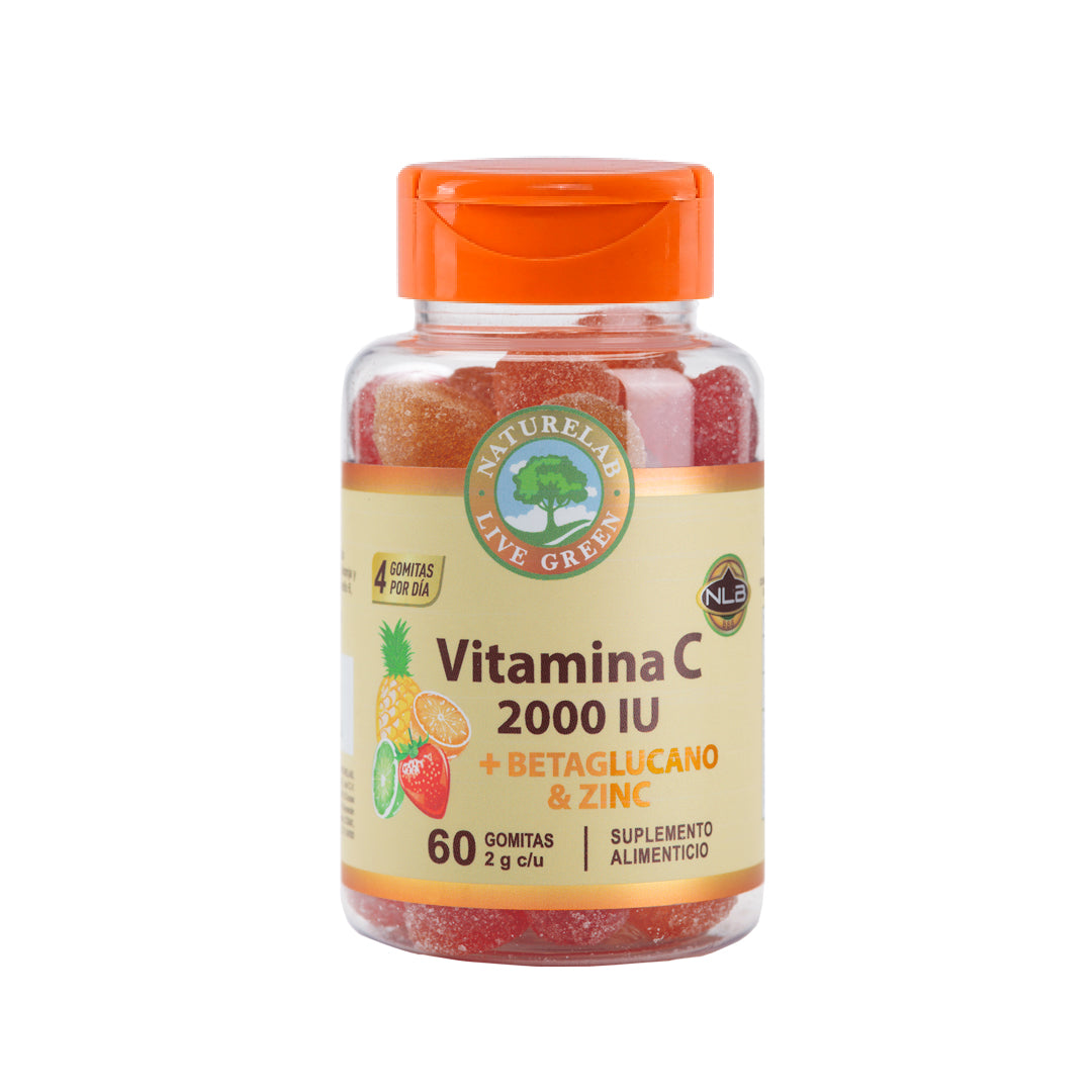 Naturelab Vitamina C 2000 UI + Betaglucano & Zinc® 60 gomitas