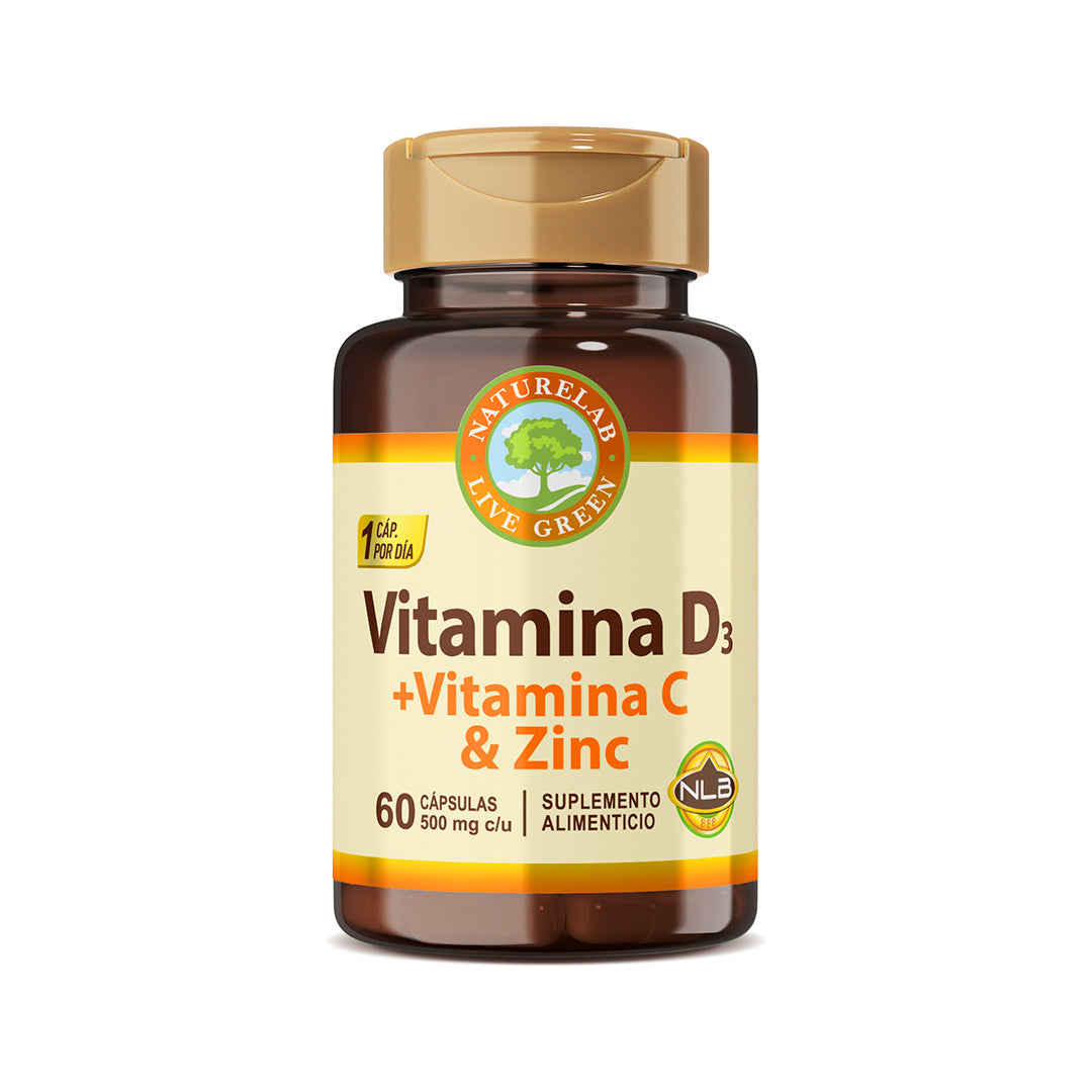 Naturelab Vitamina D3 + Vitamina C & Zinc ® 60 Cápsulas