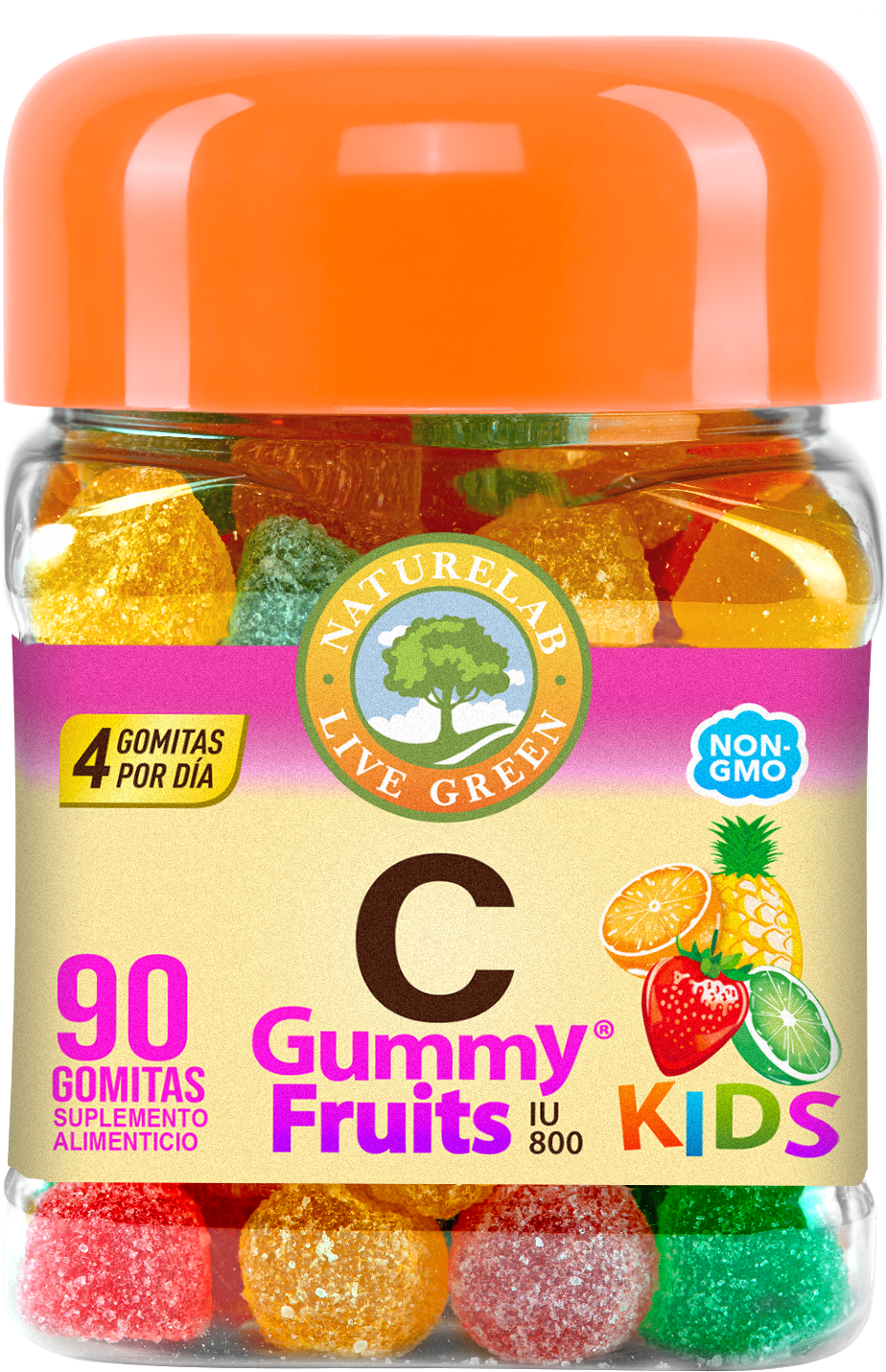 Vitamina C KIDS en Gomitas con 90 gomitas con Sabores Frutales